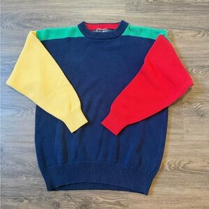 Vintage Lazarus Retro Colorblock 90s Knit Sweater Men’s Large 100% Cotton
